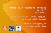 Higgs self-coupling studies at CLIC (preliminary)