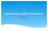 Operations with Functions