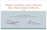 Water Quality and  Copano  Bay Watershed Efforts