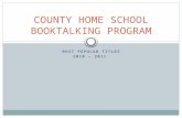COUNTY HOME SCHOOL BOOKTALKING PROGRAM