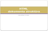 HTML  dokumenta struktūra