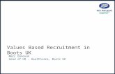 Values Based Recruitment in Boots UK