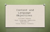 Content and Language  Objectives