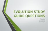 EVOLUTION STUDY GUIDE QUESTIONS