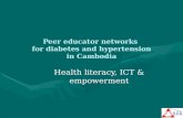 Peer educator networks  for diabetes and hypertension in Cambodia