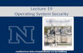 Lecture 19 Operating System Security