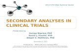 SECONDARY ANALYSES IN CLINICAL TRIALS