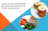 How To incorporate Balanced Snacks in your  Schedule