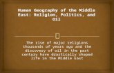 Human Geography of the Middle East: Religion, Politics, and Oil