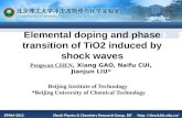 Elemental doping and phase transition of TiO2 induced by shock waves