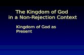 Organization of Jesus’  Teaching on the Kingdom of God