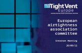 European airtightness association committee Internet Meeting 26/09/12