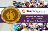 BlazeSports Institute  for  Applied Science  CDSS  Level  III  Curriculum