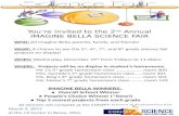 Youâ€™re invited to the 2 nd  Annual IMAGINE BELLA SCIENCE FAIR