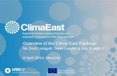 Overview of the Clima East Package  Mr Zsolt Lengyel, Team Leader & Key Expert 1 .