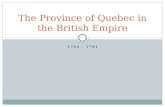 The Province of Quebec in the British Empire