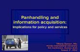 Panhandling and information acquisition :