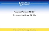 PowerPoint 2007  Presentation Skills