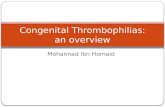 Congenital  Thrombophilias : an overview