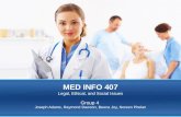 MED INFO 407 Legal, Ethical, and Social Issues