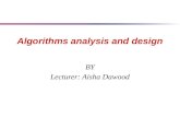 Algorithms analysis and design