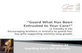 Session #4   Guarding God’s Gift of Health
