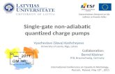  Single-gate non-adiabatic  quantized charge pumps