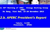 The  46 th Meeting of  APEC Energy Working Group (EWG) Da Nang, Viet Nam, 19 -20 November  2013