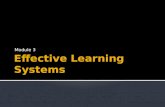 Effective Learning Systems