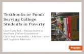 Textbooks or Food:  Serving College Students in Poverty