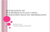 Separation  of macromolecules using ultrathin silicon membranes