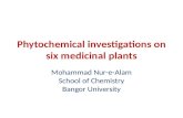 Phytochemical investigations on six medicinal plants