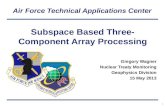 Subspace Based Three-Component Array Processing