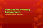 Persuasive Writing Assignment