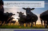 Agricultural Microeconomics Lesson 2:  Pricing and Revenue Considerations