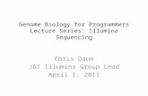 Genome Biology for Programmers Lecture Series: Illumina Sequencing