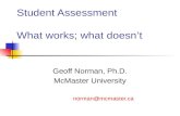 Student Assessment What works; what doesn ’ t