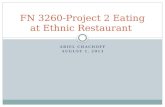 FN 3260-Project 2 Eating at Ethnic Restaurant