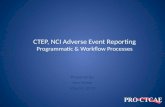 CTEP, NCI Adverse Event Reporting Programmatic & Workflow Processes