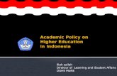 Academic Policy on Higher Education  in Indonesia