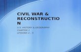 CIVIL WAR &  RECONSTRUCTION