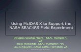 Using  McIDAS -X  to Support the NASA SEAC4RS  Field  Experiment