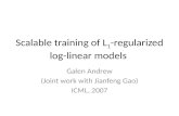 Scalable training of L 1 -regularized log-linear models