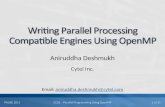 Writing Parallel Processing Compatible Engines Using OpenMP
