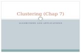 Clustering (Chap 7)