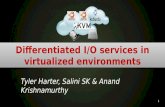 Differentiated  I/O  services in virtualized environments
