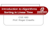 Introduction to Algorithms Sorting in Linear Time