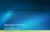 Bulletins de Sécurité Microsoft Mars  2013