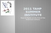 2011 TAHP  Summer Institute