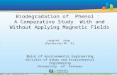Biodegradation of  Phenol :  A Comparative Study  With and Without Applying Magnetic Fields